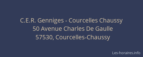 C.E.R. Genniges - Courcelles Chaussy