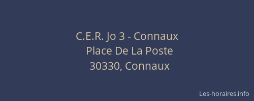 C.E.R. Jo 3 - Connaux