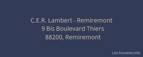 C.E.R. Lambert - Remiremont
