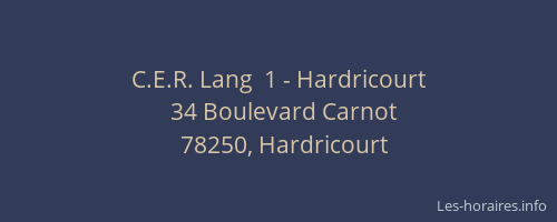 C.E.R. Lang  1 - Hardricourt