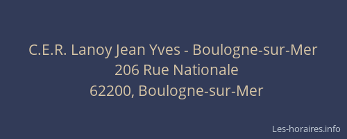 C.E.R. Lanoy Jean Yves - Boulogne-sur-Mer