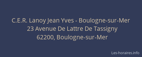 C.E.R. Lanoy Jean Yves - Boulogne-sur-Mer