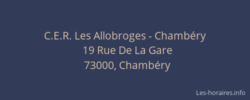C.E.R. Les Allobroges - Chambéry