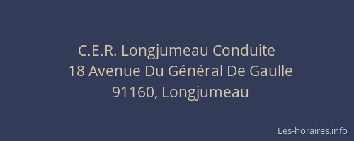 C.E.R. Longjumeau Conduite