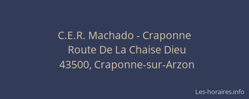 C.E.R. Machado - Craponne