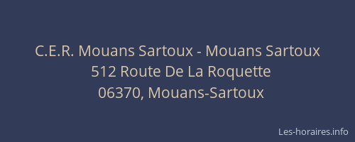 C.E.R. Mouans Sartoux - Mouans Sartoux