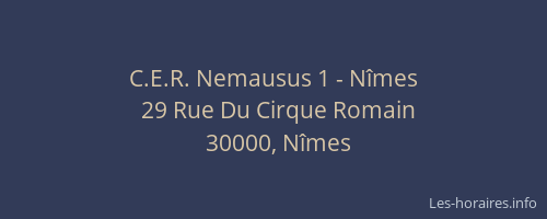 C.E.R. Nemausus 1 - Nîmes