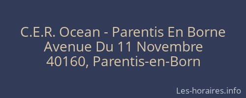 C.E.R. Ocean - Parentis En Borne