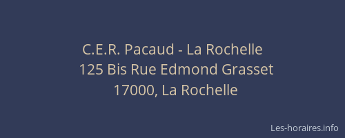 C.E.R. Pacaud - La Rochelle