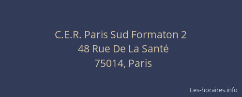 C.E.R. Paris Sud Formaton 2