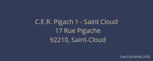 C.E.R. Pigach 1 - Saint Cloud