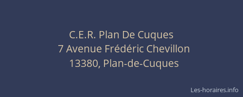 C.E.R. Plan De Cuques