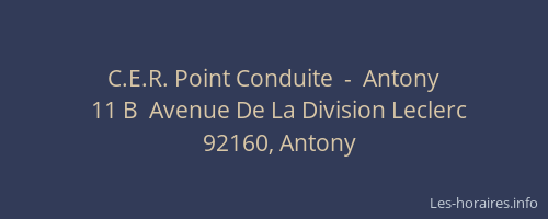 C.E.R. Point Conduite  -  Antony