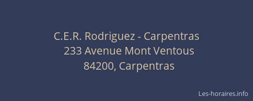 C.E.R. Rodriguez - Carpentras