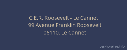 C.E.R. Roosevelt - Le Cannet