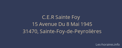 C.E.R Sainte Foy