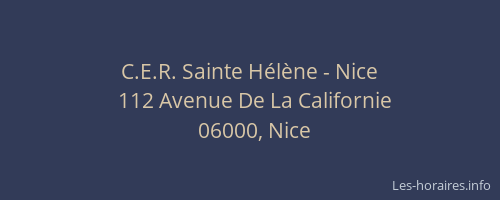 C.E.R. Sainte Hélène - Nice