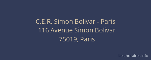 C.E.R. Simon Bolivar - Paris