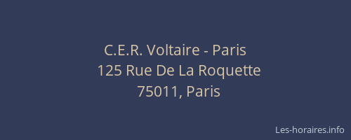 C.E.R. Voltaire - Paris