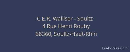 C.E.R. Walliser - Soultz