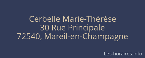 Cerbelle Marie-Thérèse