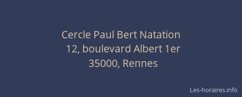 Cercle Paul Bert Natation
