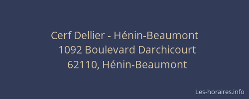 Cerf Dellier - Hénin-Beaumont