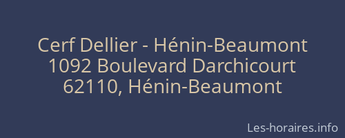 Cerf Dellier - Hénin-Beaumont
