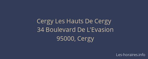 Cergy Les Hauts De Cergy