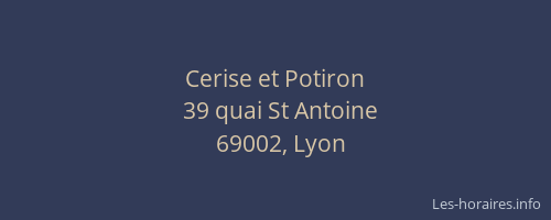 Cerise et Potiron