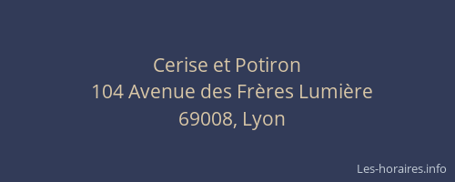 Cerise et Potiron