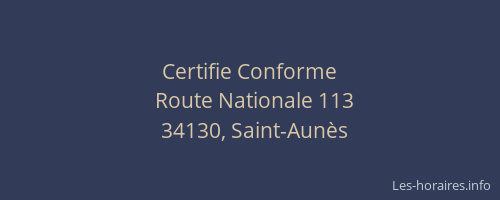 Certifie Conforme