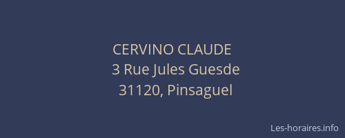 CERVINO CLAUDE