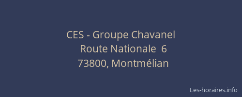 CES - Groupe Chavanel