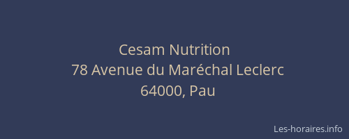Cesam Nutrition