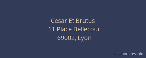 Cesar Et Brutus