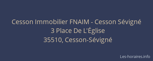 Cesson Immobilier FNAIM - Cesson Sévigné