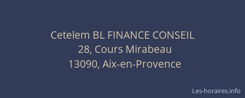 Cetelem BL FINANCE CONSEIL