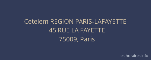 Cetelem REGION PARIS-LAFAYETTE