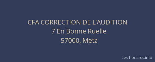 CFA CORRECTION DE L'AUDITION