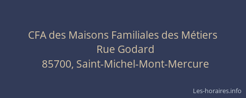 CFA des Maisons Familiales des Métiers