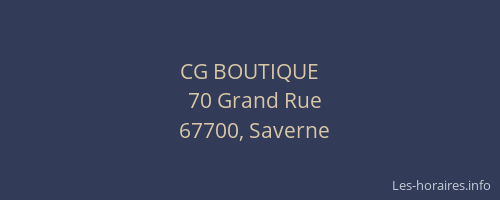 CG BOUTIQUE