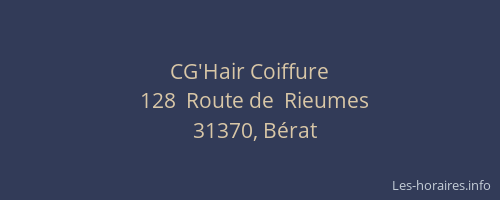 CG'Hair Coiffure