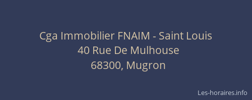 Cga Immobilier FNAIM - Saint Louis