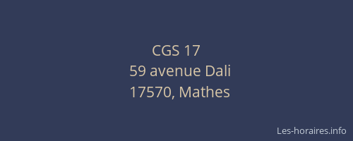 CGS 17