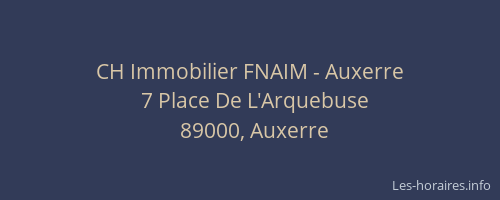 CH Immobilier FNAIM - Auxerre