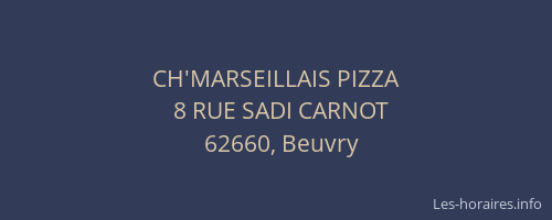 CH'MARSEILLAIS PIZZA