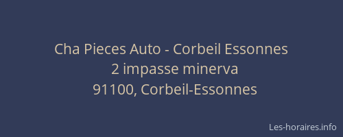 Cha Pieces Auto - Corbeil Essonnes