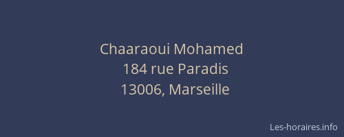 Chaaraoui Mohamed