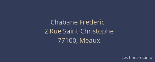 Chabane Frederic
